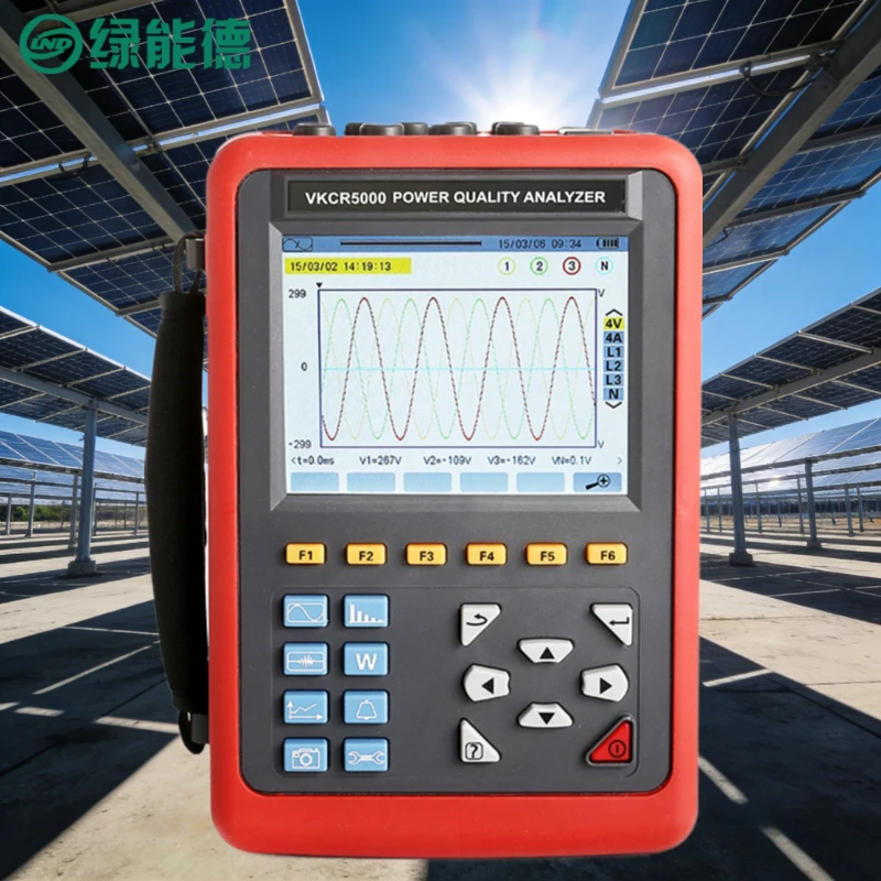 VKCR5000 3 Phase Power Quality Analyzer Meter Multi-Function Power Logger Electrical Parameters Tester 4 Channels