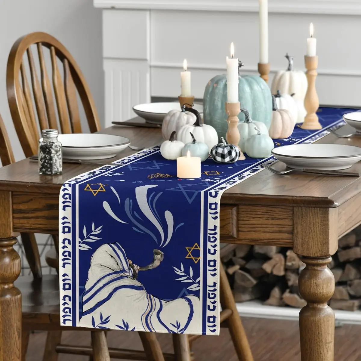 Shofar Leaves Yom Kippur Linen Table Runner Holiday Party Decor Hexagram Kitchen Dining Table Runner Jewish Holiday Decor
Shofar Leaves Yom Kippur Linen Table Runner Holiday Party Decor Hexagram Kitchen Dining Table Runner Jewish Holiday Decor