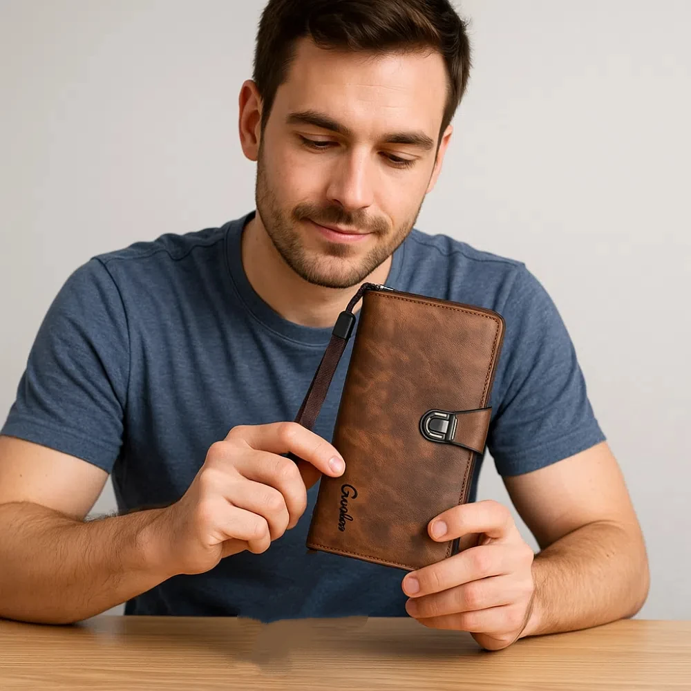 Multiple Card Slots Male Long Wallet Large Capacity Elegant Fashion Clutch Wallet Anti Theft Handhold ID Card Holder
Multiple Card Slots Male Long Wallet Large Capacity Elegant Fashion Clutch Wallet Anti Theft Handhold ID Card Holder