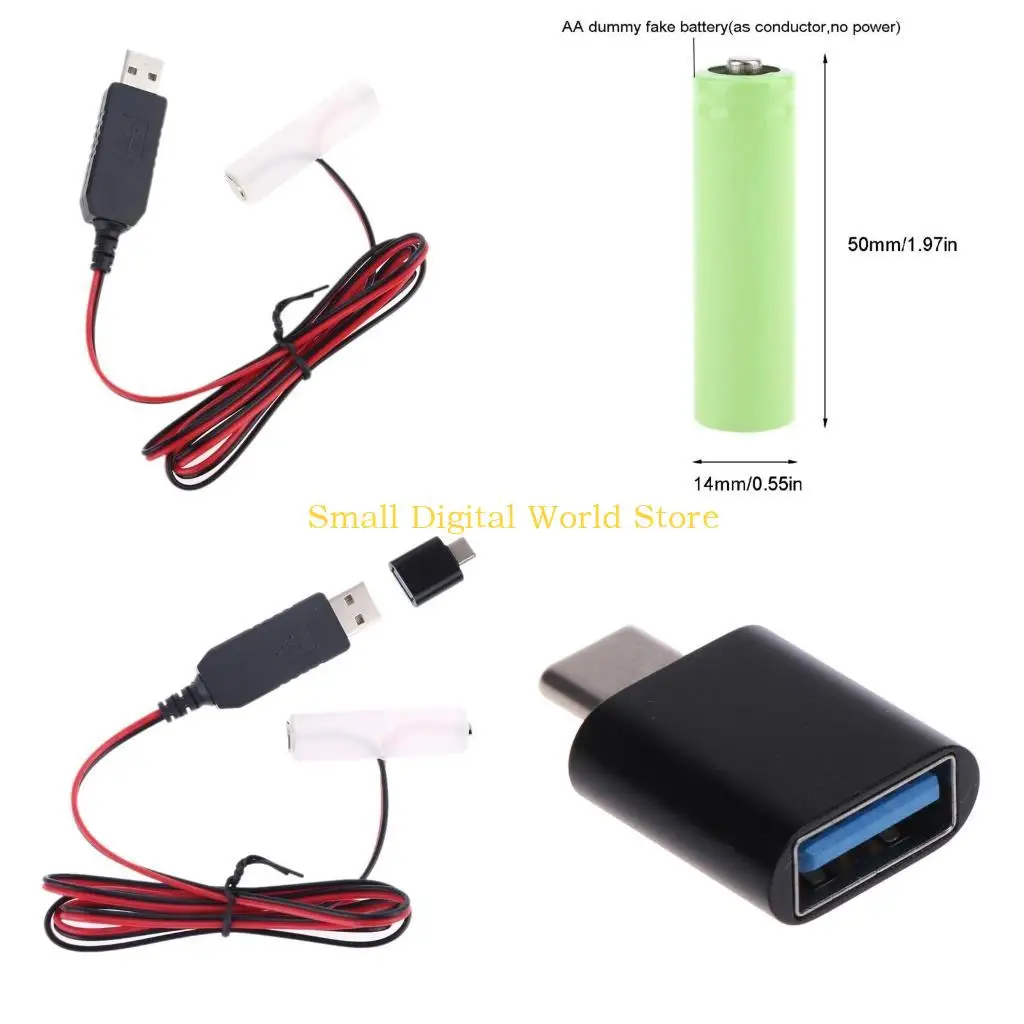 77UB AA Dummy-Batteries Adapter Detachable USB Power Supply Cable Cord Replacement
77UB AA Dummy-Batteries Adapter Detachable USB Power Supply Cable Cord Replacement