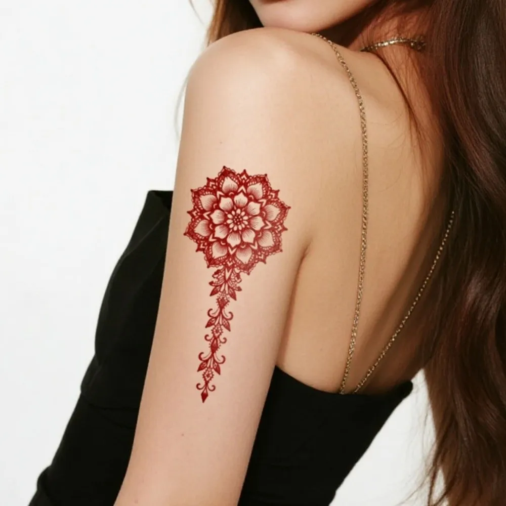 Water Transfer Decals Armlet Henna Tattoo Stickers Fake Instant Henna Temporary Tattoo India Mehndi Flower Waterproof
Water Transfer Decals Armlet Henna Tattoo Stickers Fake Instant Henna Temporary Tattoo India Mehndi Flower Waterproof