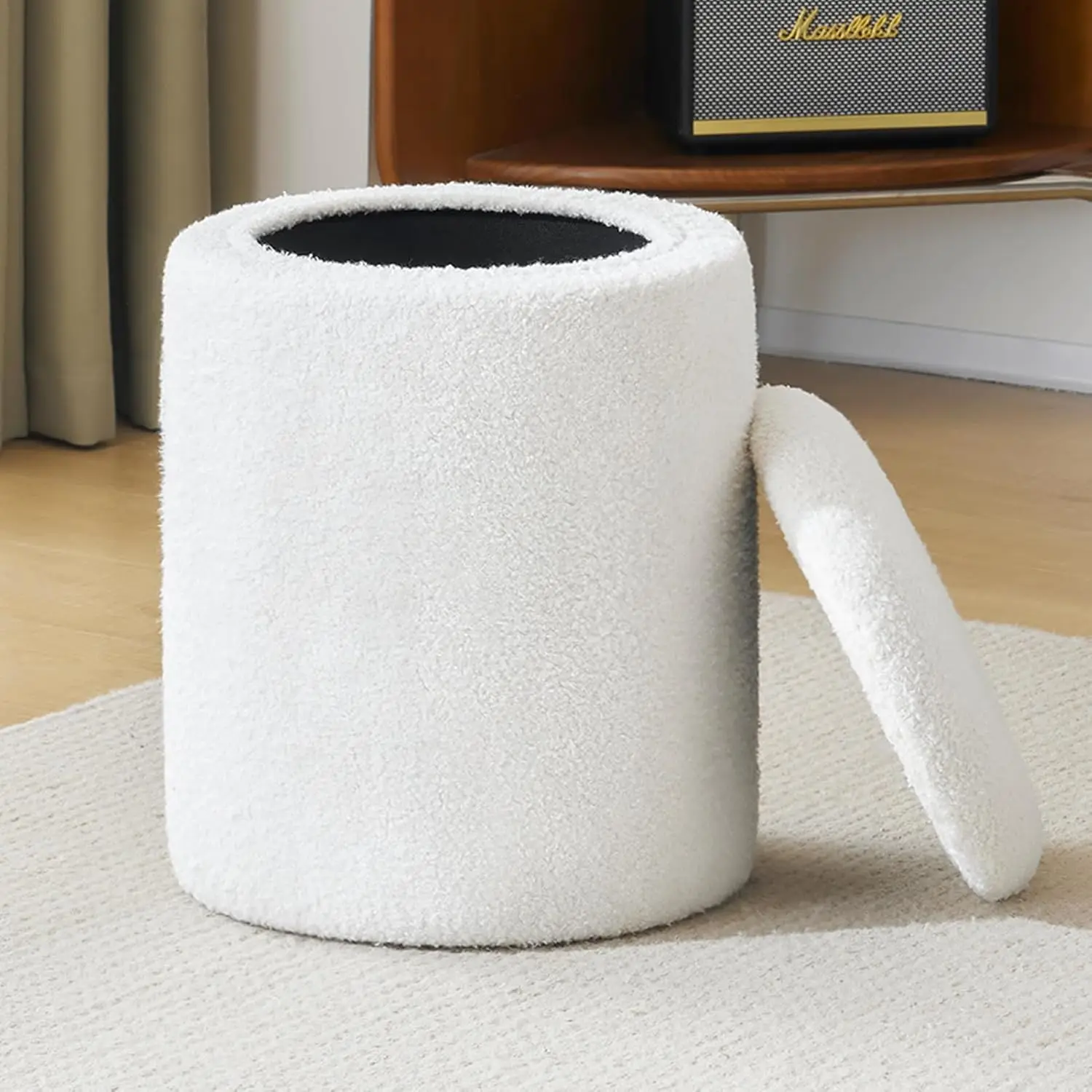 Round Ottoman With Removable Lid Upholstered, Multifunctional Vanity Chairs For Makeup, Soft Footrest Stool Ottoman Foot Stool
Round Ottoman With Removable Lid Upholstered, Multifunctional Vanity Chairs For Makeup, Soft Footrest Stool Ottoman Foot Stool