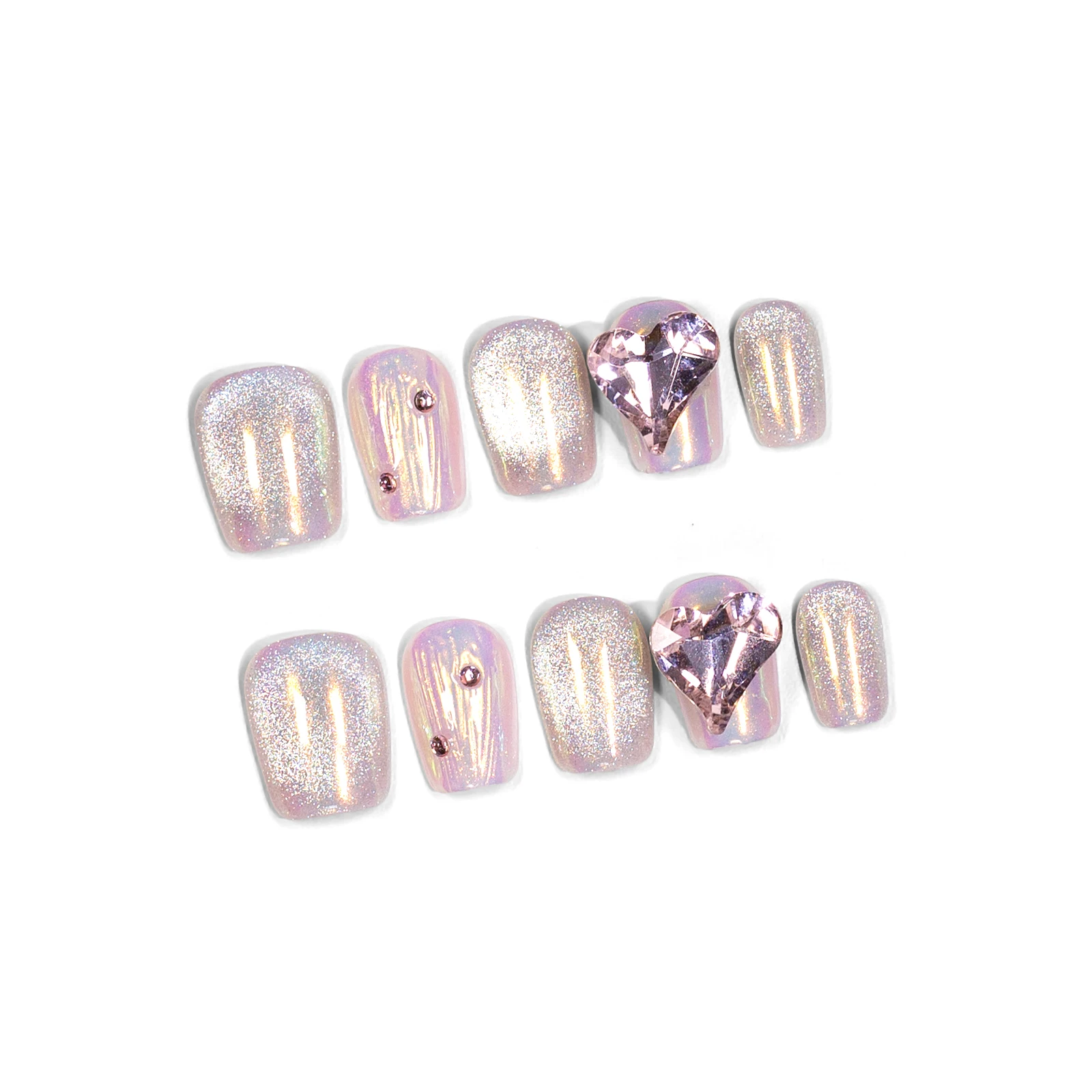 10Pcs Bright Pink Short Artificial Nail Tips Art French Ballet Design Wearable Manicure Love Rhinestone Stick on Nails for Women
10Pcs Bright Pink Short Artificial Nail Tips Art French Ballet Design Wearable Manicure Love Rhinestone Stick on Nails for Women