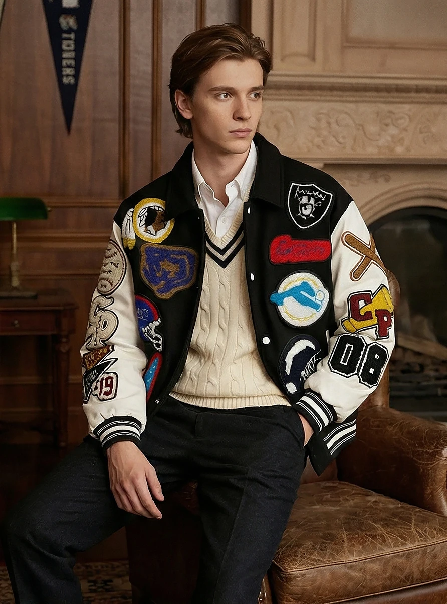 Retro Patchwork Floing Embroidery Baseball Jaet Couples Sle Spring Autumn Winter Jaet Outerwear Trendy ex Coat
Retro Patchwork Floing Embroidery Baseball Jaet Couples Sle Spring Autumn Winter Jaet Outerwear Trendy ex Coat