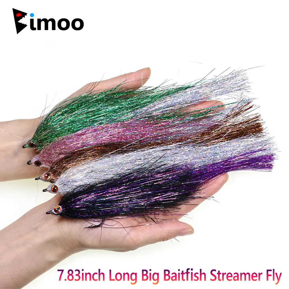 5PC 7.83inch Long Big Fish Streamer Fly Holographic 3D Fish Eyes Flash Tinsel Baitfish Streamer Musky Pike Bass Sea Fishing Lure
5PC 7.83inch Long Big Fish Streamer Fly Holographic 3D Fish Eyes Flash Tinsel Baitfish Streamer Musky Pike Bass Sea Fishing Lure