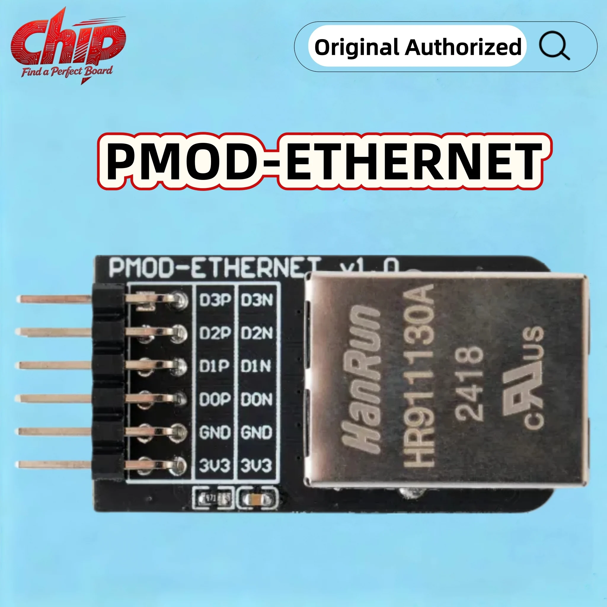 PMOD-ETHERNET Ex Board Standard PMOD FPGA Expansion Module Gigabit Ethernet Interface with Filtering Transforme New
PMOD-ETHERNET Ex Board Standard PMOD FPGA Expansion Module Gigabit Ethernet Interface with Filtering Transforme New