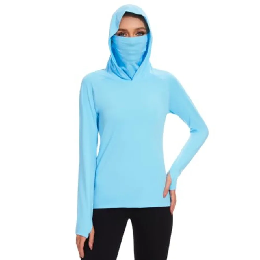 BASSDASH Women's UPF 50+ Sun Protection Hoodie with Face Mask Neck Gaiter Breathable Long Sleeve Shirt for Hiking Fishing
BASSDASH Women's UPF 50+ Sun Protection Hoodie with Face Mask Neck Gaiter Breathable Long Sleeve Shirt for Hiking Fishing