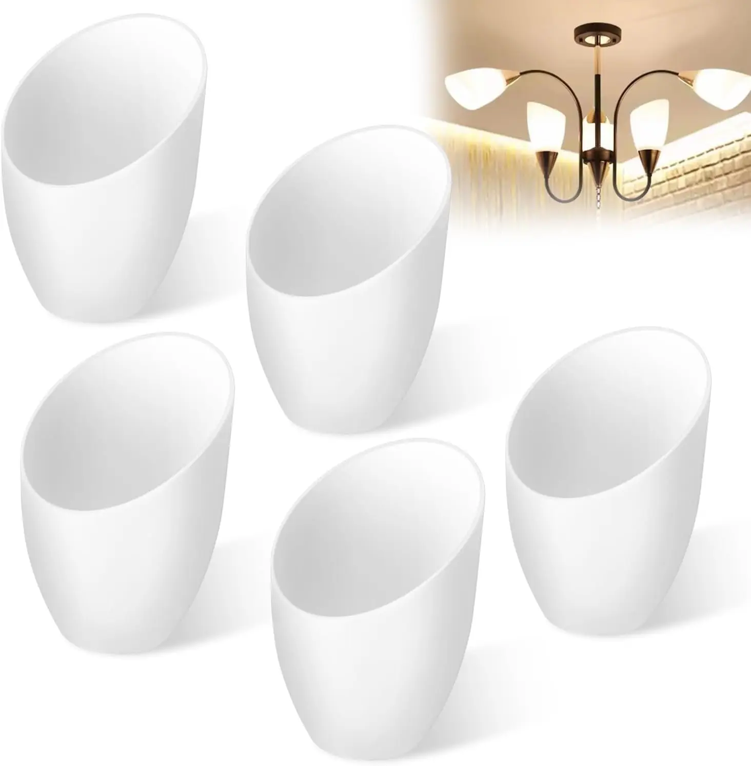 Комплект из 5 белых пластиковых плафонов для напольных ламп с несколькими плафонами, подходит для маленьких лампочек (35 мм)
Комплект из 5 белых пластиковых плафонов для напольных ламп с несколькими плафонами, подходит для маленьких лампочек (35 мм)