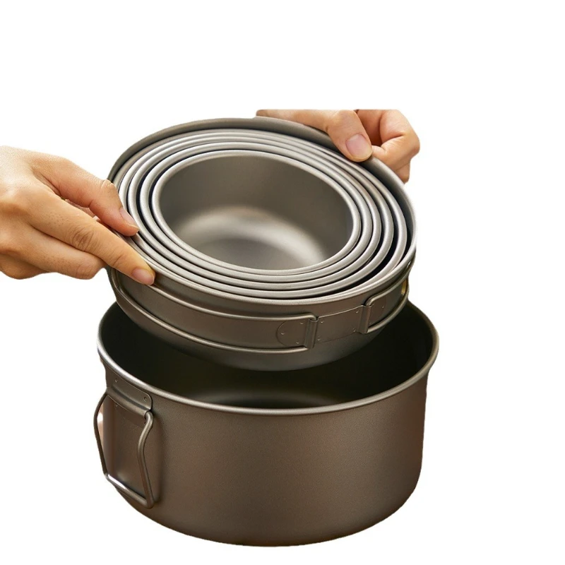 Pure titanium outdoor set frying picnic camping combination tableware foldable lightweight portable soup pan frying
Pure titanium outdoor set frying picnic camping combination tableware foldable lightweight portable soup pan frying