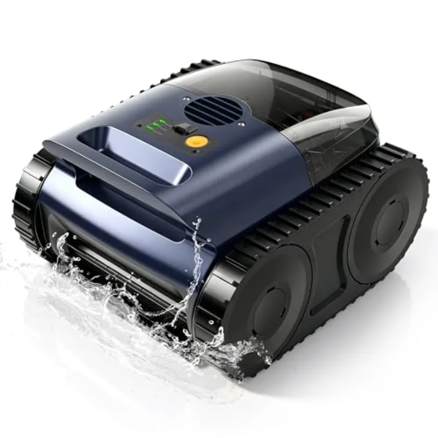 In-ground pool vacuum: cordless robotic cleaner with sonar smart navigation, ABS plastic body, navy blue, 190-min runtime cover
In-ground pool vacuum: cordless robotic cleaner with sonar smart navigation, ABS plastic body, navy blue, 190-min runtime cover