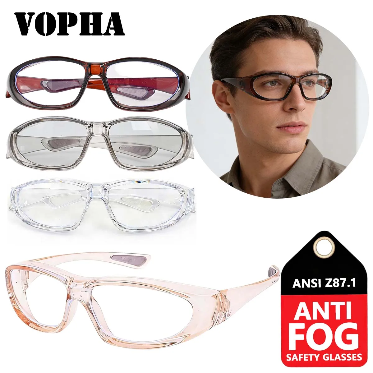 4 шт., защитные очки из поликарбоната с защитой от запотевания и боковыми экранами, прозрачные линзы | Прозрачная рамка, HM4
4 шт., защитные очки из поликарбоната с защитой от запотевания и боковыми экранами, прозрачные линзы | Прозрачная рамка, HM4