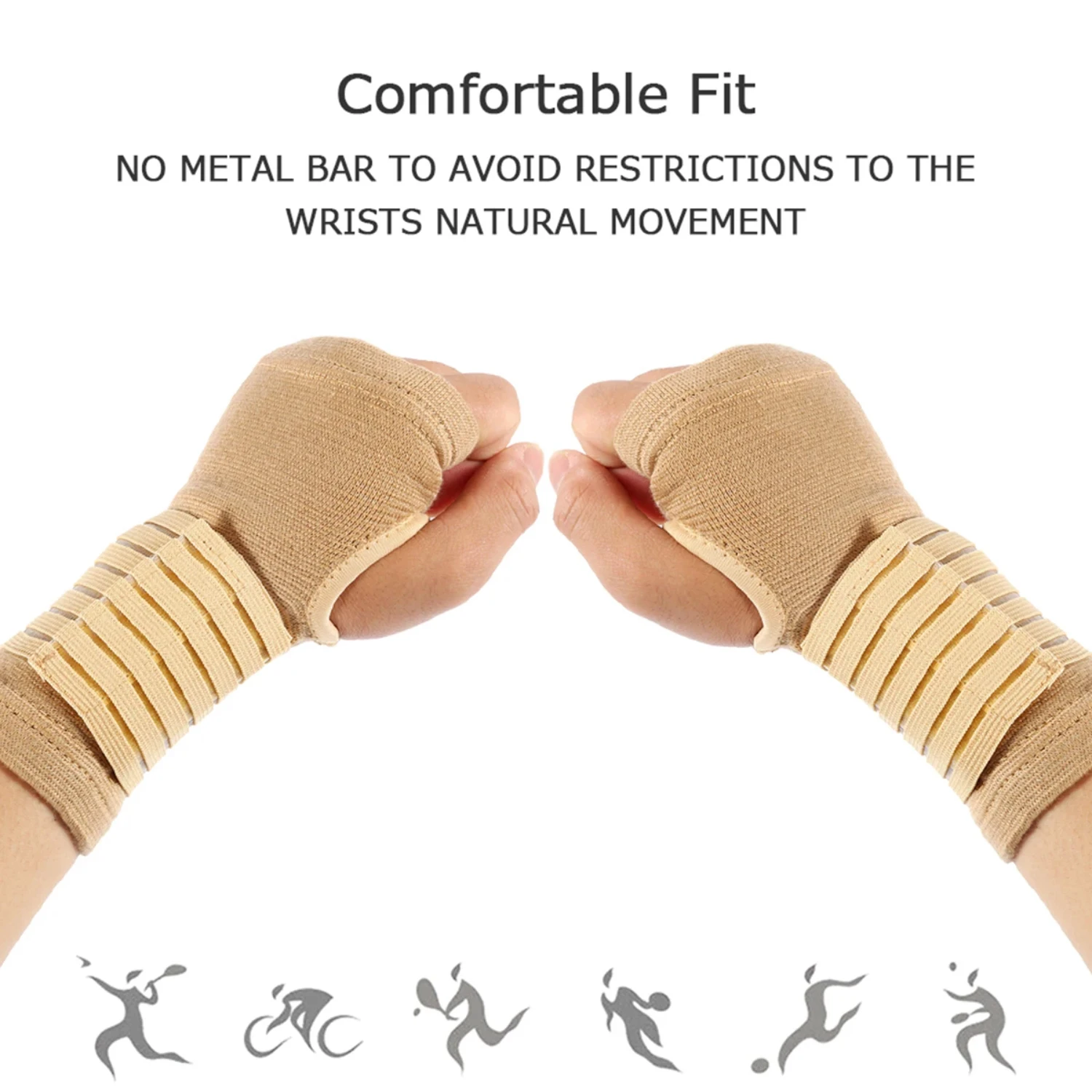 1 Pair Sports Safety Wristband Elastic Bandage Wrist Guard Support Arthritis Sprain Band Carpal Protector Hand Shaping Sweatband
1 Pair Sports Safety Wristband Elastic Bandage Wrist Guard Support Arthritis Sprain Band Carpal Protector Hand Shaping Sweatband