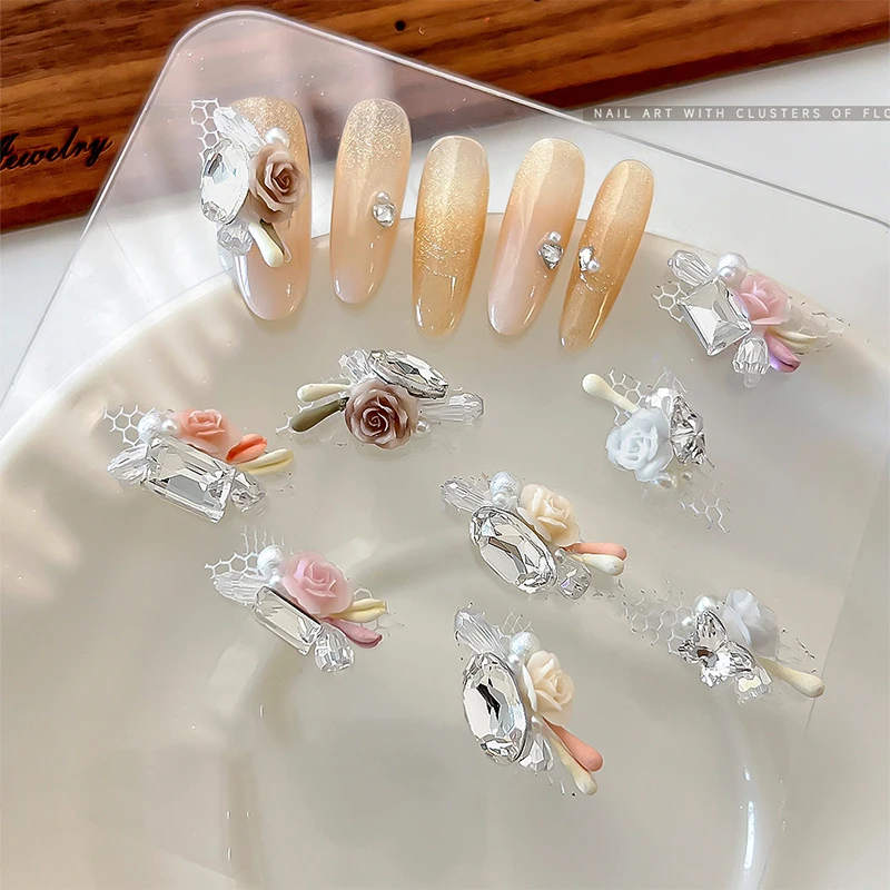 Manicure Nails Decoration Supplies Light Luxury 3D Crystal Rhinestone Glass Lace Flower Pile Charms Jewelry Nail Art Accessories
Manicure Nails Decoration Supplies Light Luxury 3D Crystal Rhinestone Glass Lace Flower Pile Charms Jewelry Nail Art Accessories