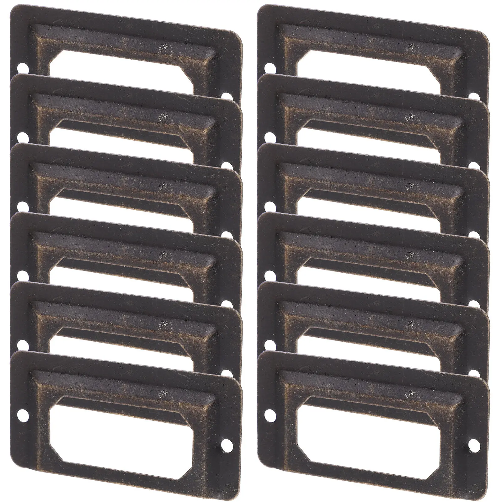 12Pcs Retro Drawer Label Frames Iron Material Smooth Surface Easy Install Label Holder for Cabinets Cupboards Gift Boxes Decor
12Pcs Retro Drawer Label Frames Iron Material Smooth Surface Easy Install Label Holder for Cabinets Cupboards Gift Boxes Decor