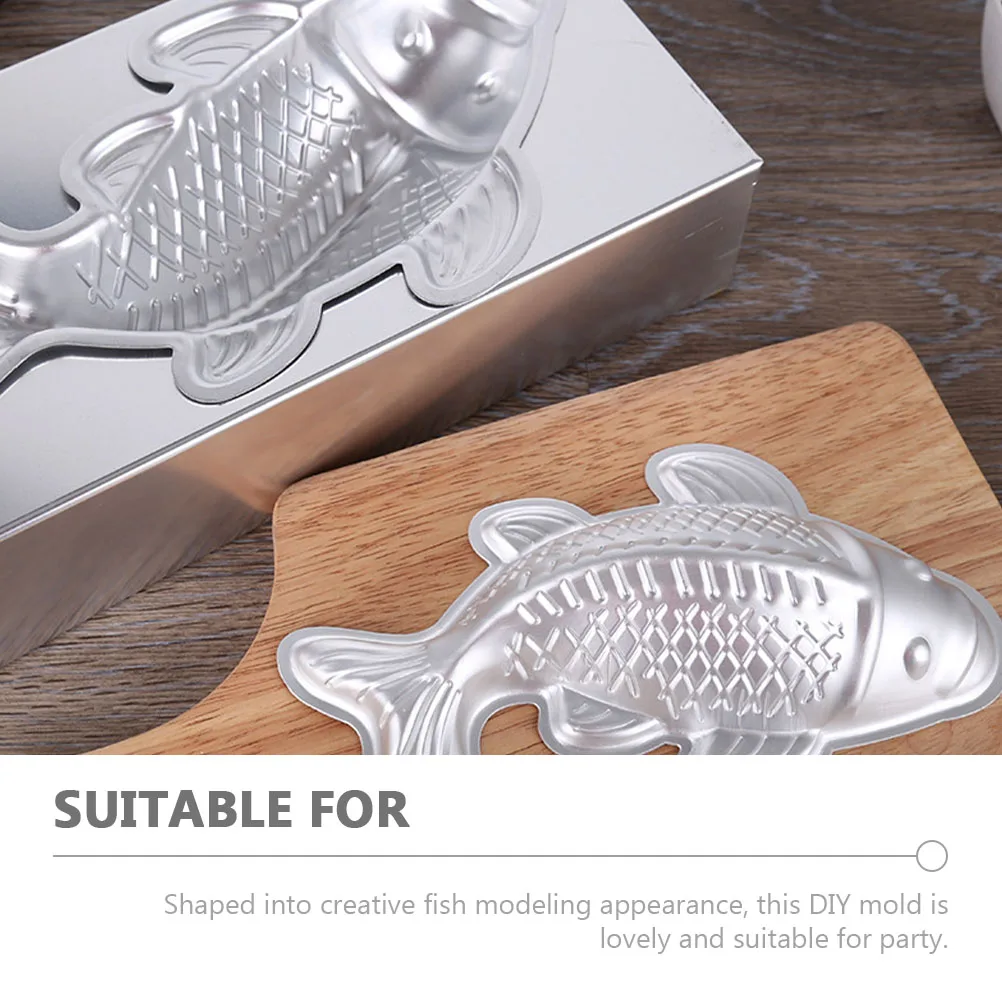 2 Pcs Fish Shaped Aluminum Cake Mold Baking Tools for Chocolate Jelly Rice Cakes Party Home Use Creative Fish Design
2 Pcs Fish Shaped Aluminum Cake Mold Baking Tools for Chocolate Jelly Rice Cakes Party Home Use Creative Fish Design
