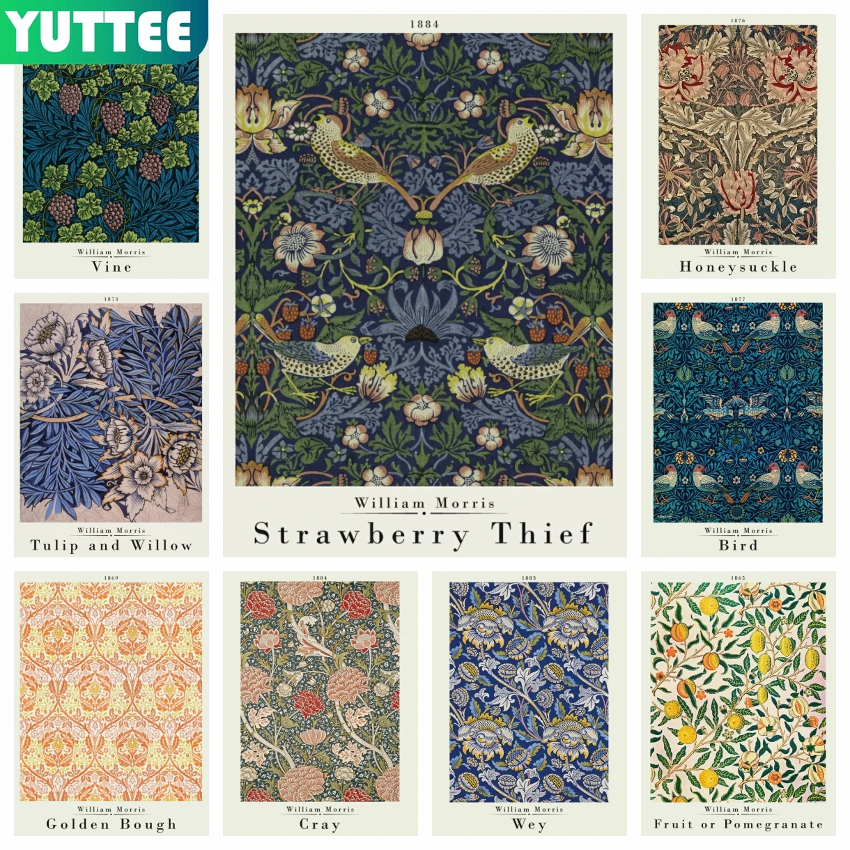 Vintage Leaf Flower William Morris Museum Diamond Painting Rhinestones Beads Embroidery 5d Full Mosaic Cross Stitch Home Decor
Vintage Leaf Flower William Morris Museum Diamond Painting Rhinestones Beads Embroidery 5d Full Mosaic Cross Stitch Home Decor