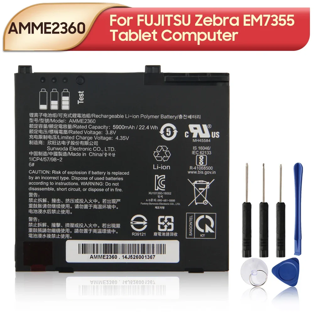 Сменный аккумулятор AMME2360 для Fujitsu Zebra EM7355 1ICP4/57/98-2 13J324002978 планшетный компьютер 5900 мАч
Сменный аккумулятор AMME2360 для Fujitsu Zebra EM7355 1ICP4/57/98-2 13J324002978 планшетный компьютер 5900 мАч