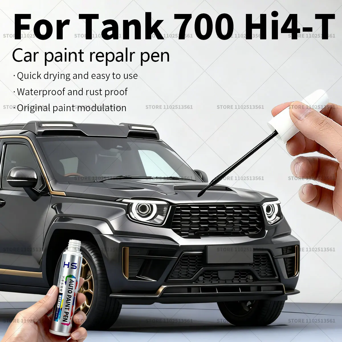 Ручка для ремонта автомобильной краски для Tank 700 Hi4-T Touch Up, средство для удаления царапин, автоаксессуары «сделай сам», серебро 124, серый, черный, метеорит, серый
Ручка для ремонта автомобильной краски для Tank 700 Hi4-T Touch Up, средство для удаления царапин, автоаксессуары «сделай сам», серебро 124, серый, черный, метеорит, серый