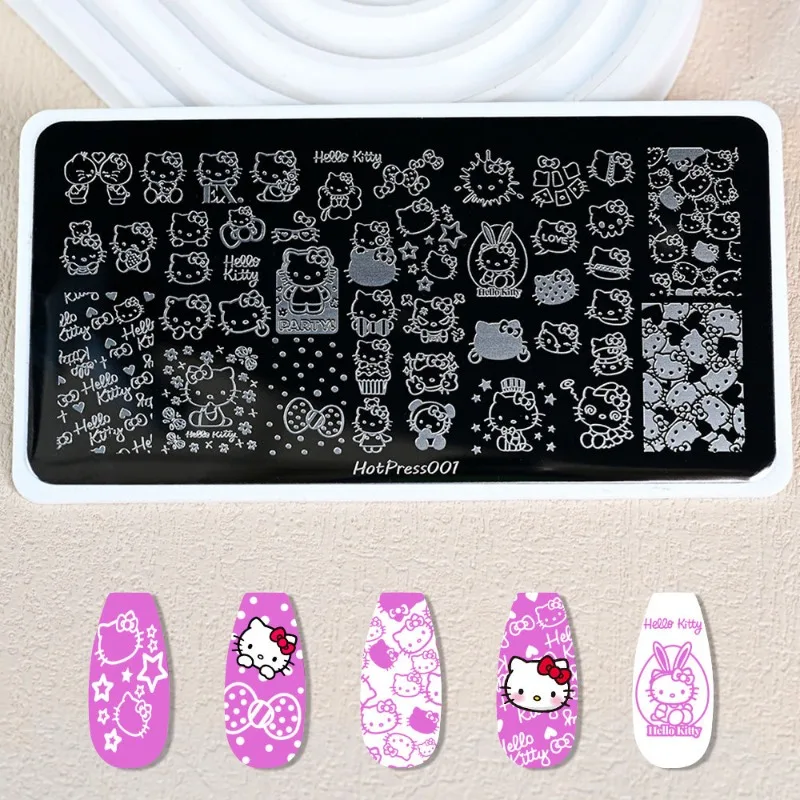 3pcs Hello Kitty Accessories Cute Anime Women Accessories Printed Steel Plate with Backboard Nail Template Girl Gift Wholesale
3pcs Hello Kitty Accessories Cute Anime Women Accessories Printed Steel Plate with Backboard Nail Template Girl Gift Wholesale