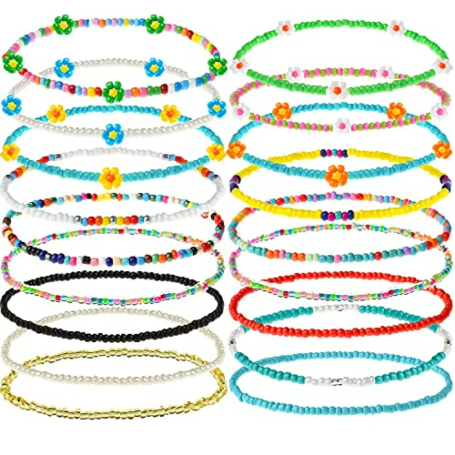 Xijin 18 Pieces Elastic Anklets for Women Set
Xijin 18 Pieces Elastic Anklets for Women Set