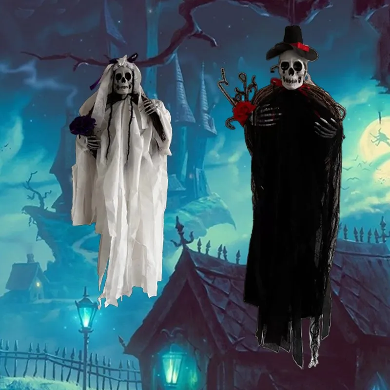 Halloween Black And White Hanging Skull Ghost Death Theme Costume Accessories for Women Ethnic Stage Wear Autumn
Halloween Black And White Hanging Skull Ghost Death Theme Costume Accessories for Women Ethnic Stage Wear Autumn