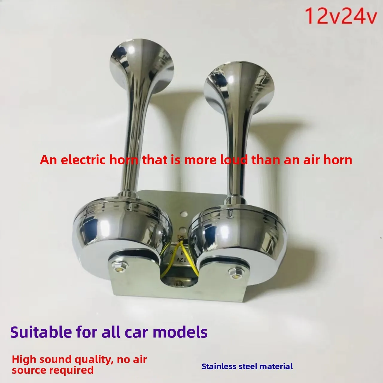 Car Without Gas 12v24V Truck Modified Treble Electric Horn Double Tube with Bracket Relay Electric Horn
Car Without Gas 12v24V Truck Modified Treble Electric Horn Double Tube with Bracket Relay Electric Horn