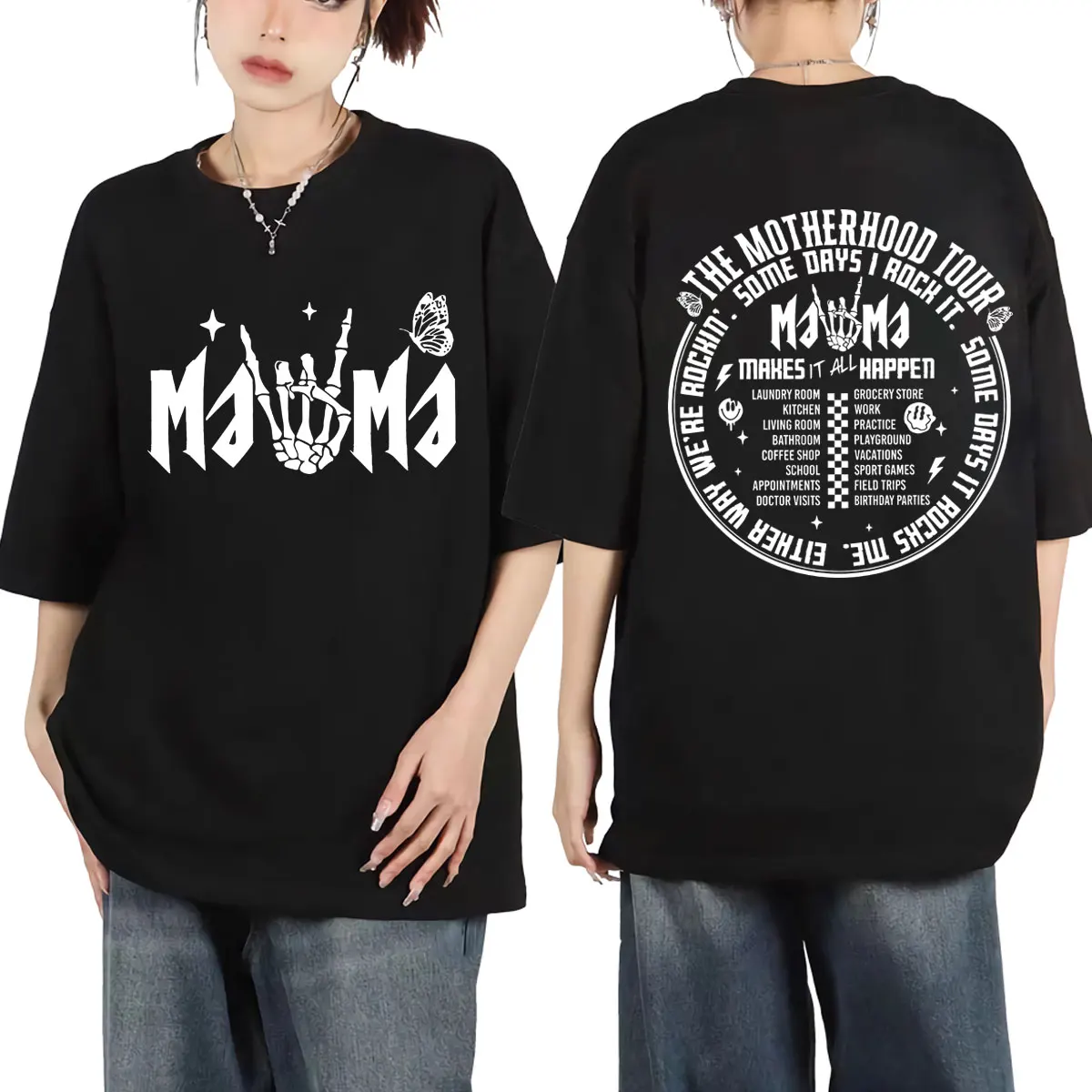 The Motherhood Tour Graphic T Shirts Men's Women's Harajuku Rock Short Sleeve T-shirts Fashion Trend Vintage T-shirt Streetwear
The Motherhood Tour Graphic T Shirts Men's Women's Harajuku Rock Short Sleeve T-shirts Fashion Trend Vintage T-shirt Streetwear