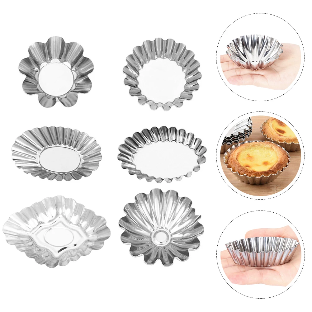 6pcs Stainless Steel Chrysanthemum Mold for Tartlet Shell Egg Tins Shells Bakeware Baking Mold Egg Tart Molds Kitchen Household
6pcs Stainless Steel Chrysanthemum Mold for Tartlet Shell Egg Tins Shells Bakeware Baking Mold Egg Tart Molds Kitchen Household