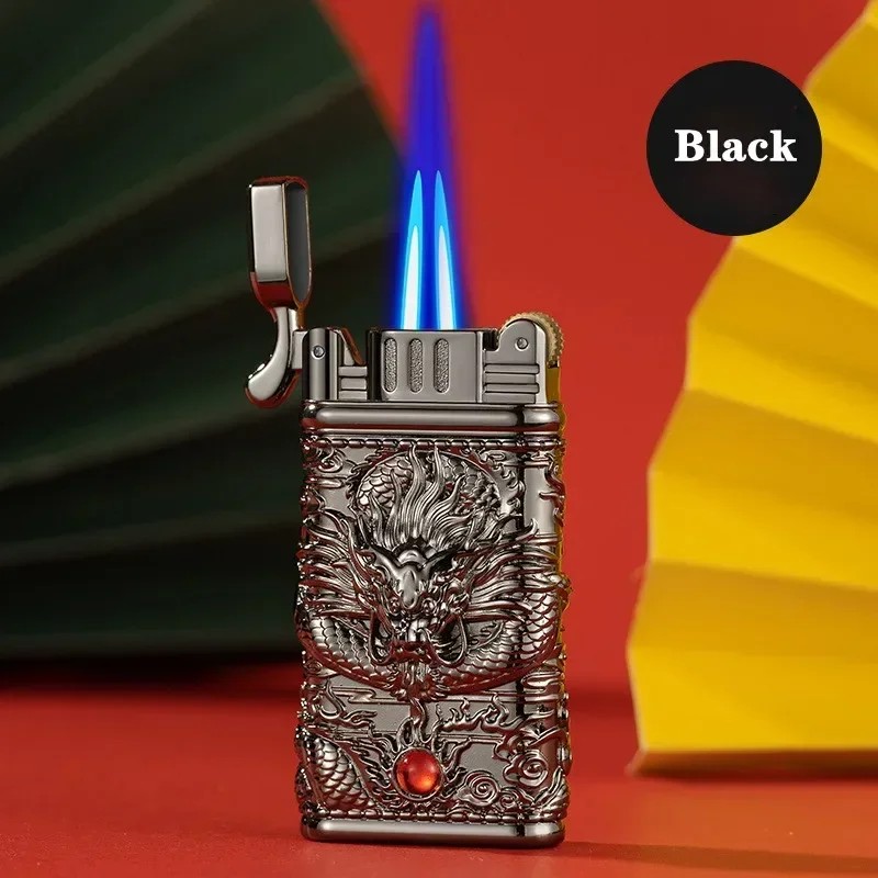 Metal Durable Refilled Gas Lighter Double Fire Windproof Cigar Lighter Cool Gift Lighters Gadgets for Men Smoking Accessories
Metal Durable Refilled Gas Lighter Double Fire Windproof Cigar Lighter Cool Gift Lighters Gadgets for Men Smoking Accessories