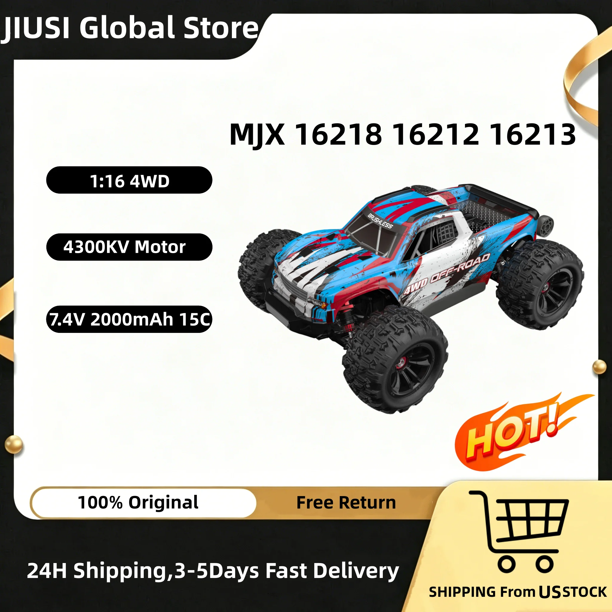 HYPER GO MJX 16218 16212 16213 1:16 Rc Toys Rc Truck Adult Off Road 4x4 Remote Control Vehicle RC 2.4G 4WD Brushless High Speed
HYPER GO MJX 16218 16212 16213 1:16 Rc Toys Rc Truck Adult Off Road 4x4 Remote Control Vehicle RC 2.4G 4WD Brushless High Speed