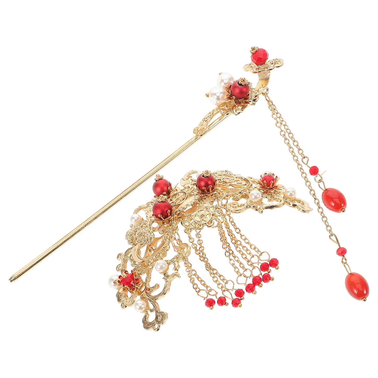2 Pcs The Flowers Tassel Hair Clip Pins for Women Chopsticks Alloy Classical Clips
2 Pcs The Flowers Tassel Hair Clip Pins for Women Chopsticks Alloy Classical Clips