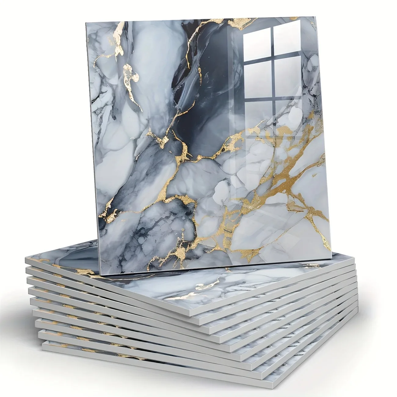 Imitation Tile Wall Stickers with Aluminum Foil Bottom Kitchen Bathroom Damp Proof Marble Pattern Foam Self-adhesive Wallpaper
Imitation Tile Wall Stickers with Aluminum Foil Bottom Kitchen Bathroom Damp Proof Marble Pattern Foam Self-adhesive Wallpaper