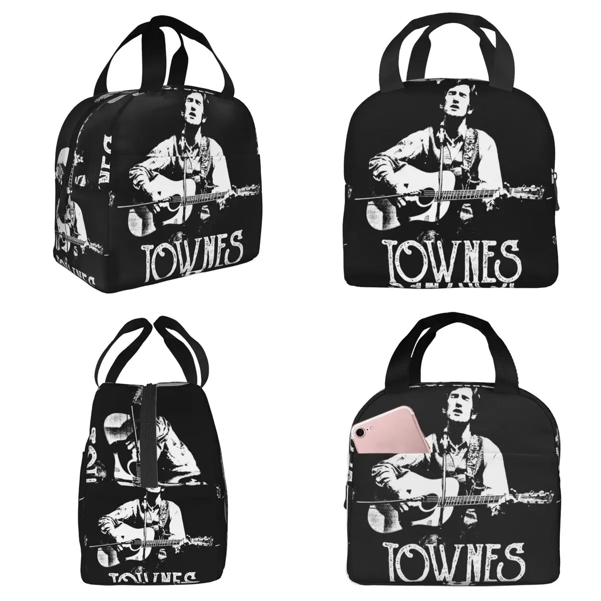 Townes Van Zandt - Белая термоизолированная сумка для обедов на молнии с рисунком трафаретом для детей, школьная термосумка-холодильник для еды, контейнер для ланчей
Townes Van Zandt - Белая термоизолированная сумка для обедов на молнии с рисунком трафаретом для детей, школьная термосумка-холодильник для еды, контейнер для ланчей