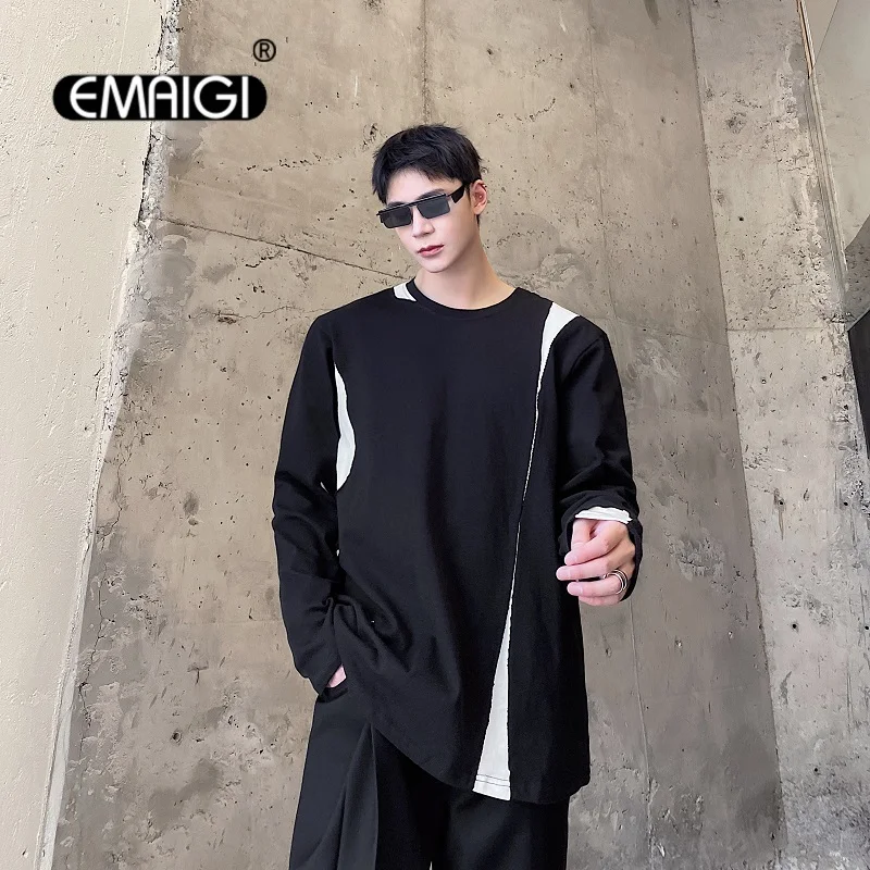 Tshirt Men Black White Splice Japan Streetwear Fashion Loose Long Sleeve Vintage T-shirt Male Net Celebrity Tee Shirts
Tshirt Men Black White Splice Japan Streetwear Fashion Loose Long Sleeve Vintage T-shirt Male Net Celebrity Tee Shirts