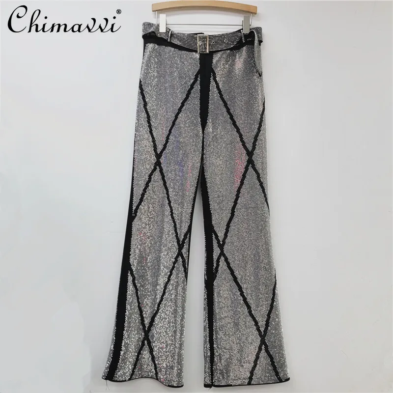 2025 Spring Autumn New Fashion High Waist Loose Casual Pants Women's Heavy Hot Diamond Skinny Streetwear Wide Leg Pants
2025 Spring Autumn New Fashion High Waist Loose Casual Pants Women's Heavy Hot Diamond Skinny Streetwear Wide Leg Pants