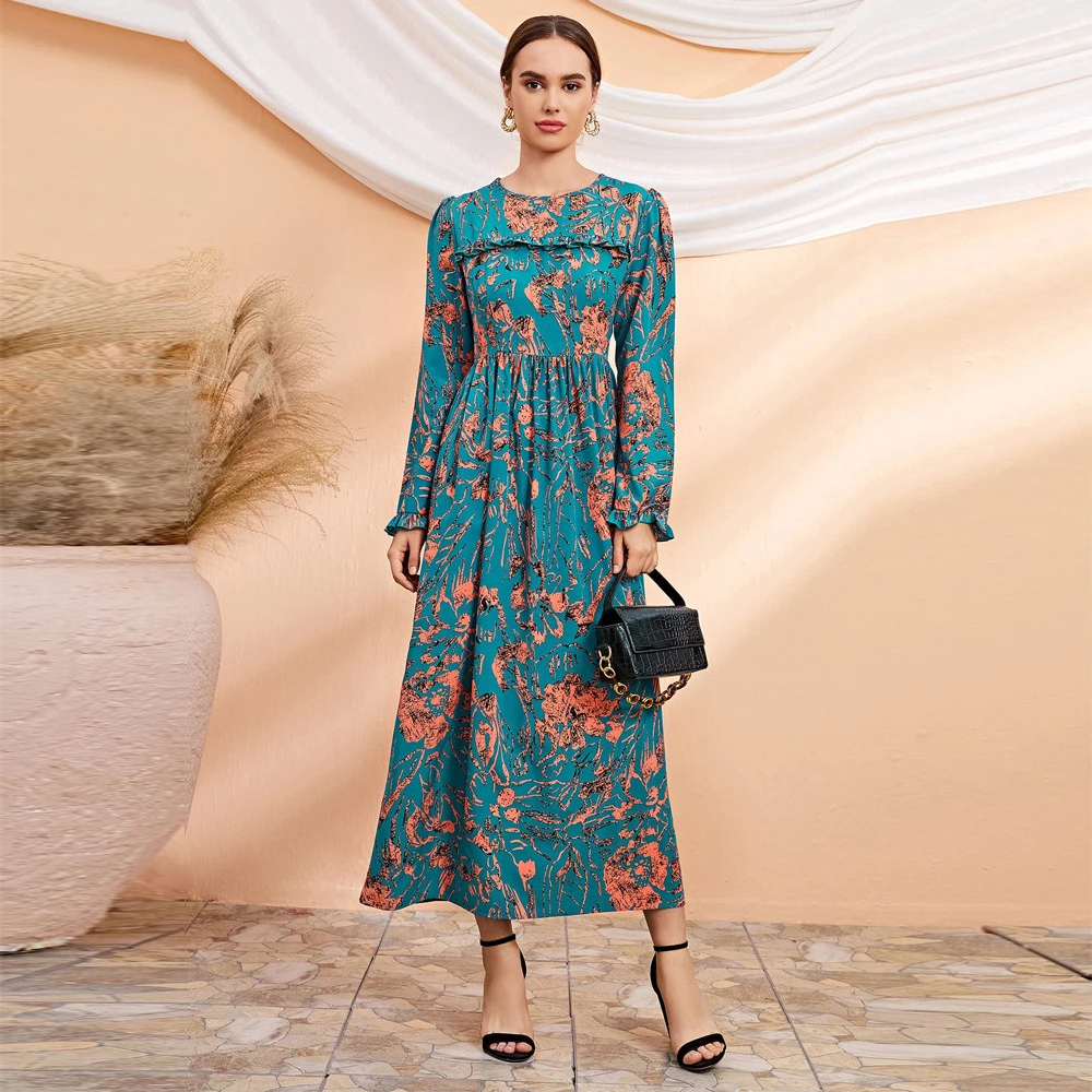 2024 Autumn Floral Print Kaftan New Fashion Women Muslim Long Sleeve Maxi Dress Dubai Turkey Abaya Islamic Clothing Robe Vestido
2024 Autumn Floral Print Kaftan New Fashion Women Muslim Long Sleeve Maxi Dress Dubai Turkey Abaya Islamic Clothing Robe Vestido