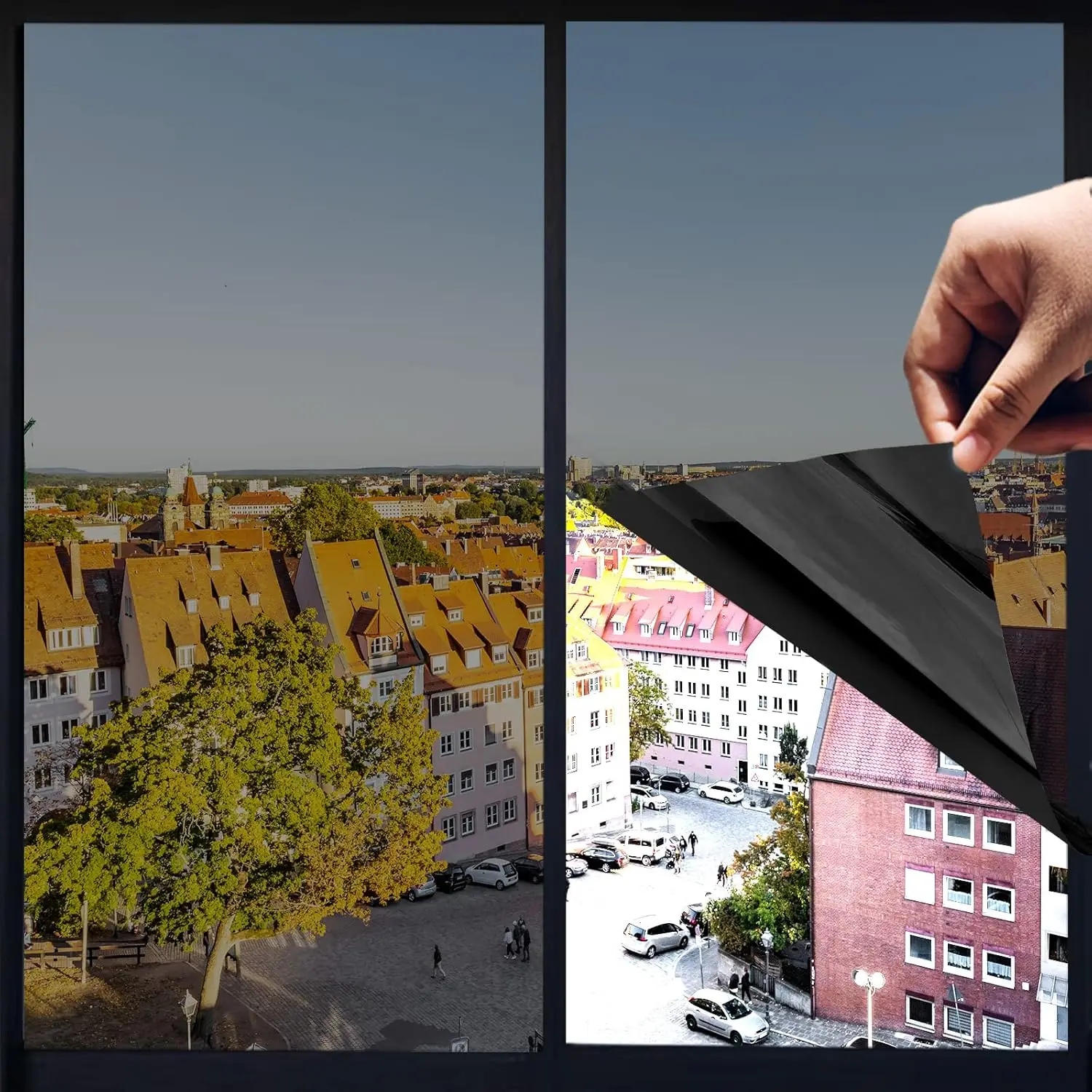 One Way Privacy Window Film, Heat Control, Anti UV, Explosion-Proof, 41.3"x16.4ft, Cosmic Black
One Way Privacy Window Film, Heat Control, Anti UV, Explosion-Proof, 41.3"x16.4ft, Cosmic Black
