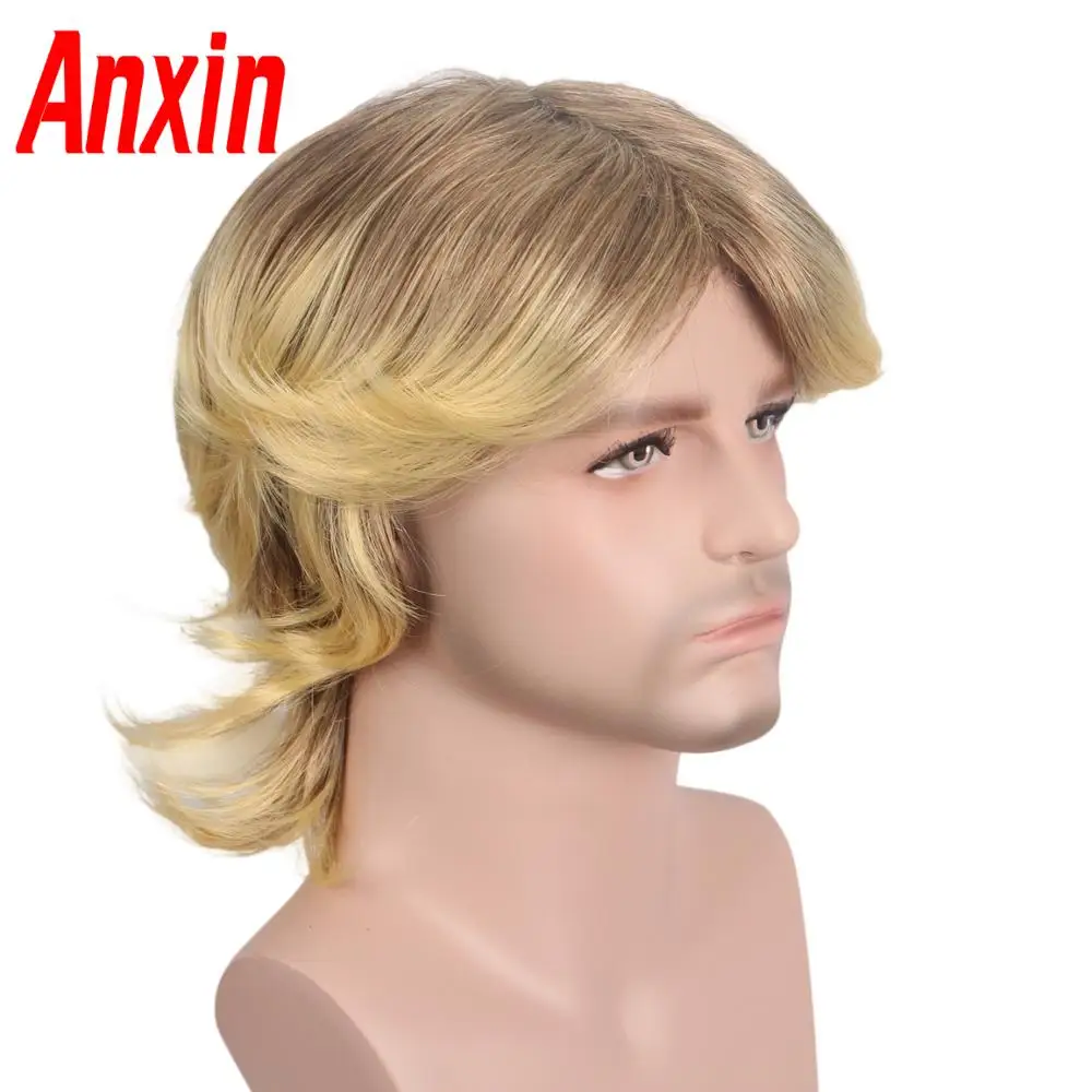 Anxin Short Blonde Wigs for Men Synthetic Wig Golden Color Hairs Toupee High Temperature Heat Resistant Cosplay Wigs for Women
Anxin Short Blonde Wigs for Men Synthetic Wig Golden Color Hairs Toupee High Temperature Heat Resistant Cosplay Wigs for Women