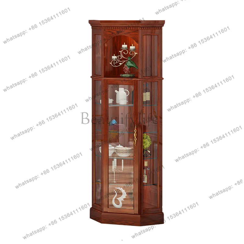 American solid wood corner cabinet European wall corner locker living room
American solid wood corner cabinet European wall corner locker living room