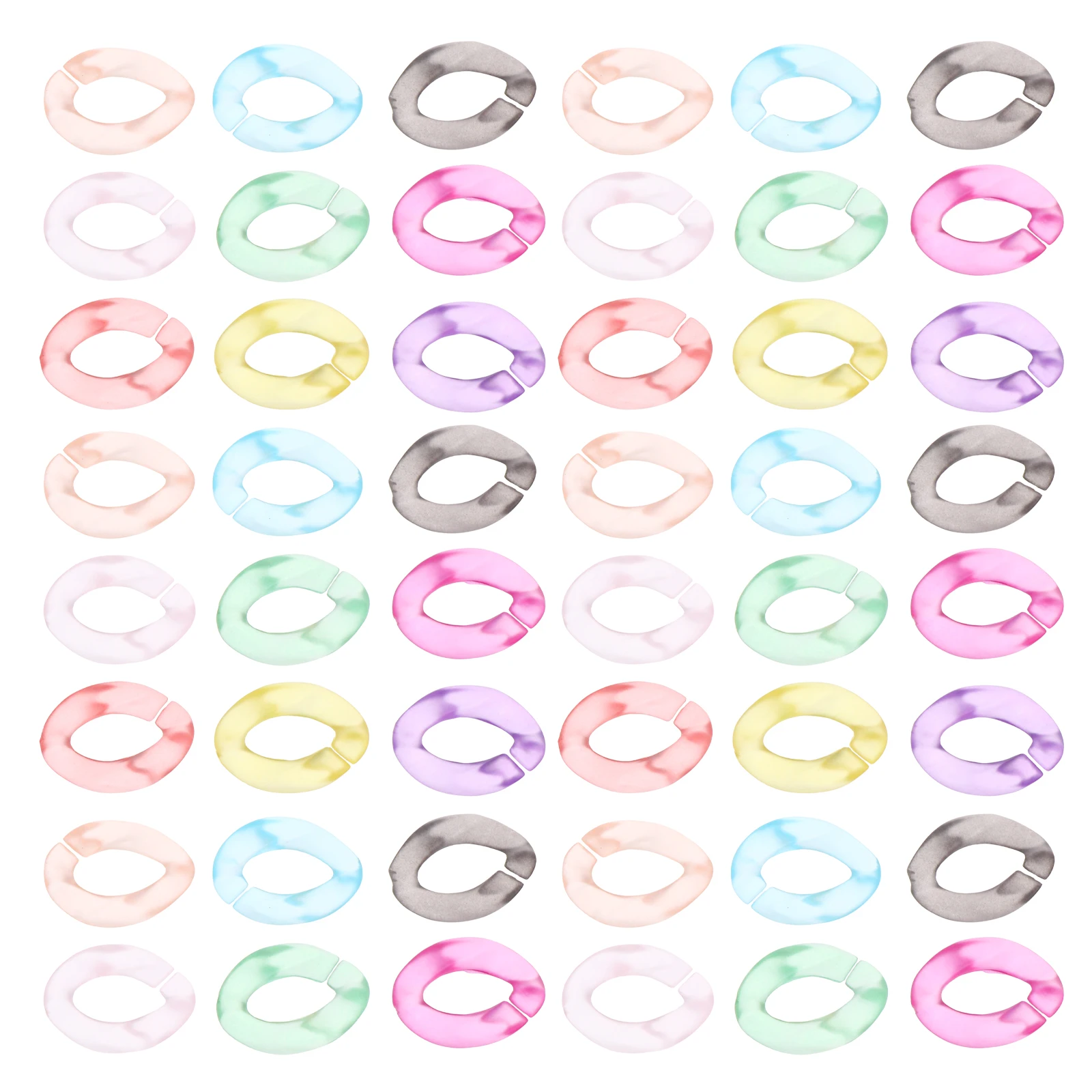 100 Pcs Acrylic Chain Buckle 23x17mm Matte Colored Flat Open Rings DIY Jewelry Bag Straps Craft Durable Link Connectors Shoulder
100 Pcs Acrylic Chain Buckle 23x17mm Matte Colored Flat Open Rings DIY Jewelry Bag Straps Craft Durable Link Connectors Shoulder