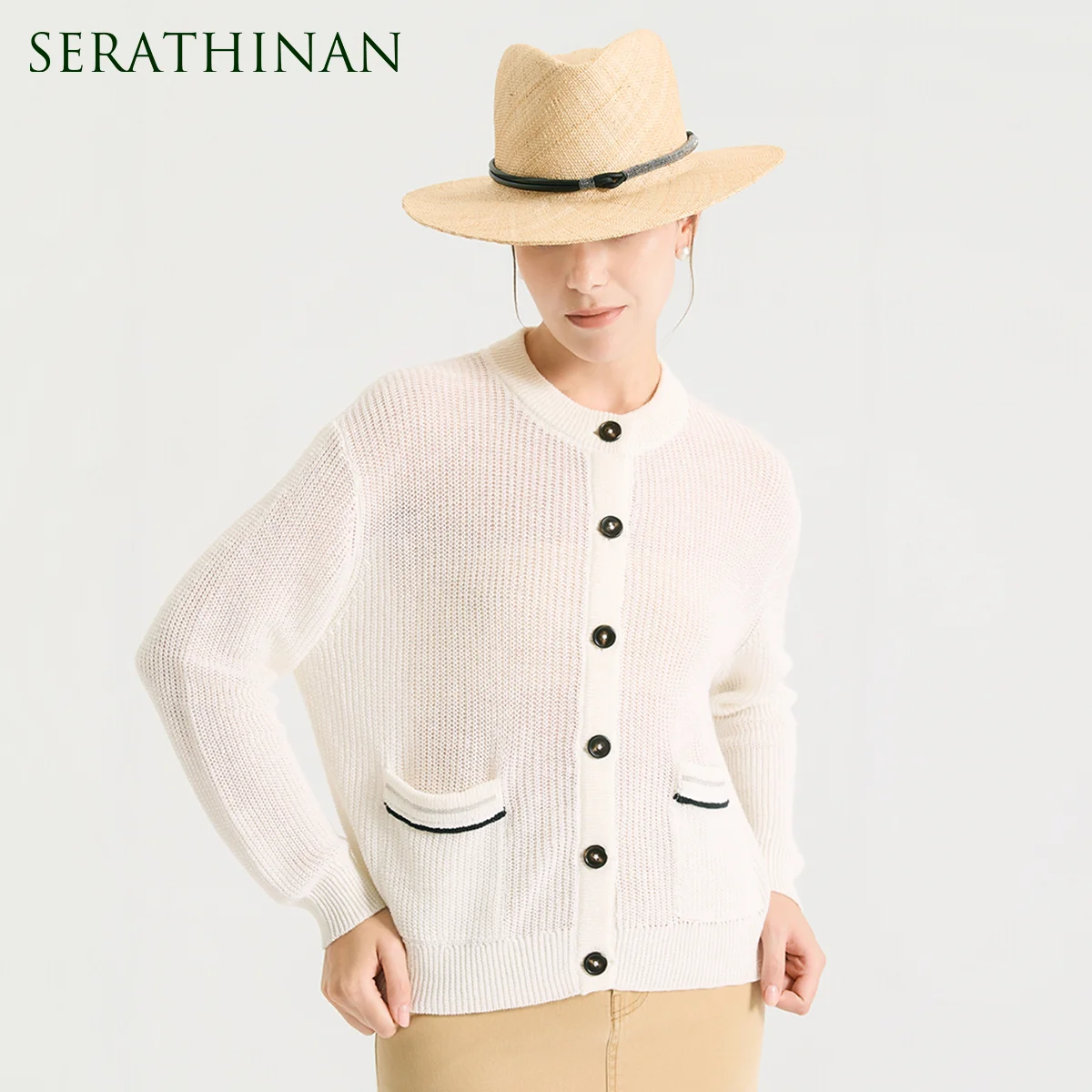 BD4611446 Fashion 100% Linen Knitted Cardigan Women's Slim Fit Elastic Fiber Outerwear Minimalist Luxury Knitted Sweater
BD4611446 Fashion 100% Linen Knitted Cardigan Women's Slim Fit Elastic Fiber Outerwear Minimalist Luxury Knitted Sweater