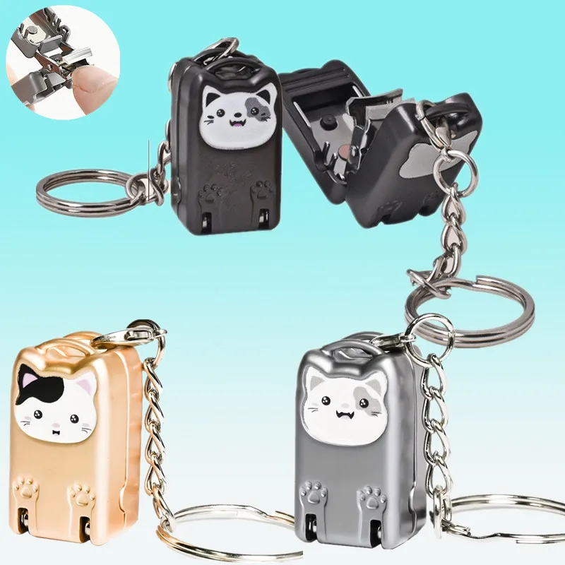 1pcs Exquisite Suitcase Foldable Nail Clipper Stainless Steel Cat Keychain Rotary Toenail & Fingernail Manicure Trimmer 
1pcs Exquisite Suitcase Foldable Nail Clipper Stainless Steel Cat Keychain Rotary Toenail & Fingernail Manicure Trimmer