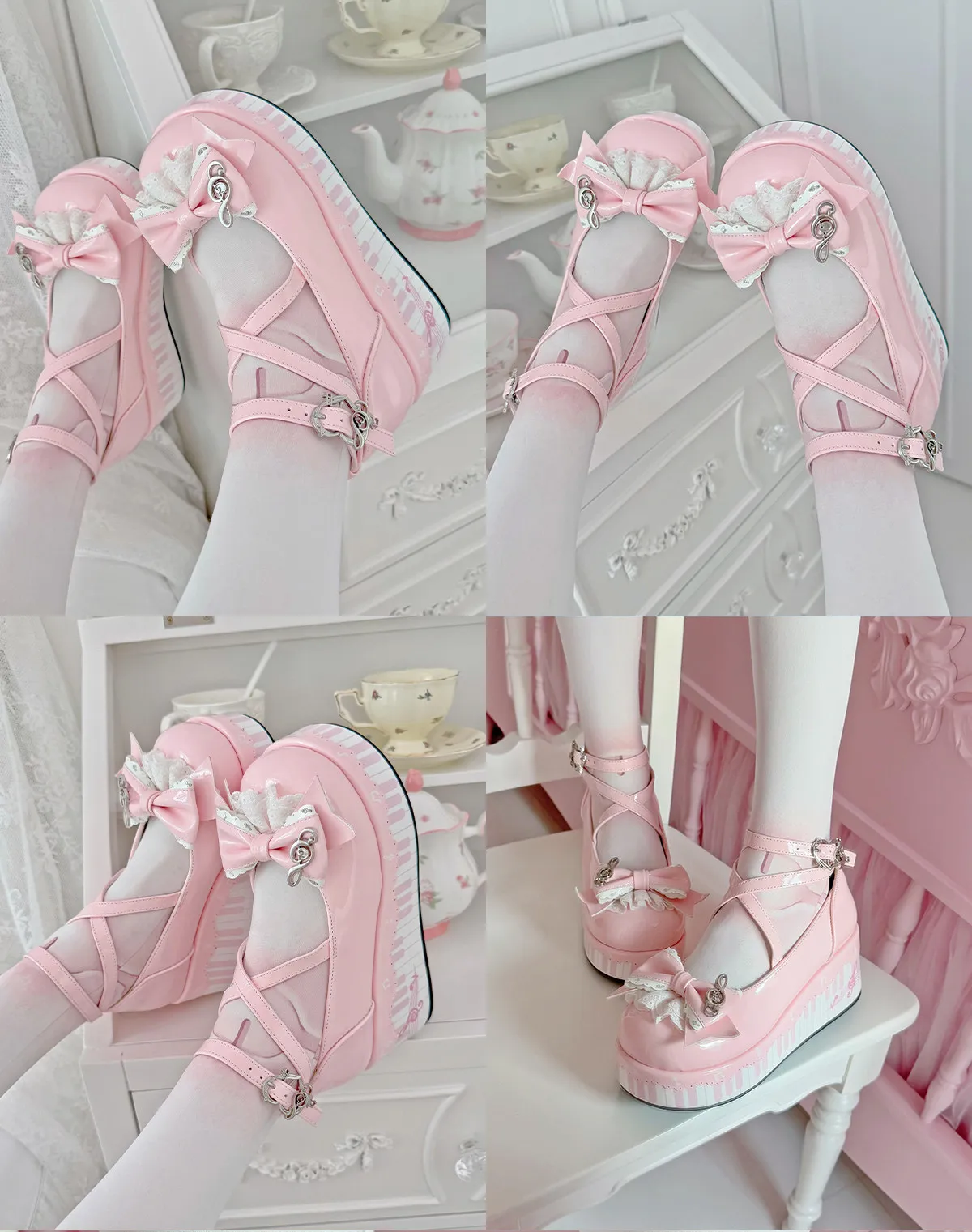 Japanese Girl Doll Sweet Cute Lolita Piano Note Bow Platform Muffin Shoes Soft Girl Round Toe Mary Jane Single Shoes for Women
Japanese Girl Doll Sweet Cute Lolita Piano Note Bow Platform Muffin Shoes Soft Girl Round Toe Mary Jane Single Shoes for Women