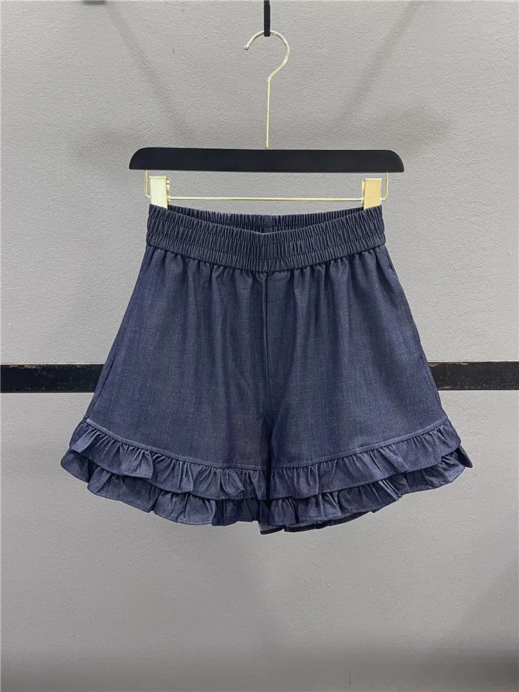 Casual Loose Women's Denim Shorts Summer Thin Wide Leg Hot Pants Gored Skirt Design High Waist Blue Jeans Casual Style
Casual Loose Women's Denim Shorts Summer Thin Wide Leg Hot Pants Gored Skirt Design High Waist Blue Jeans Casual Style