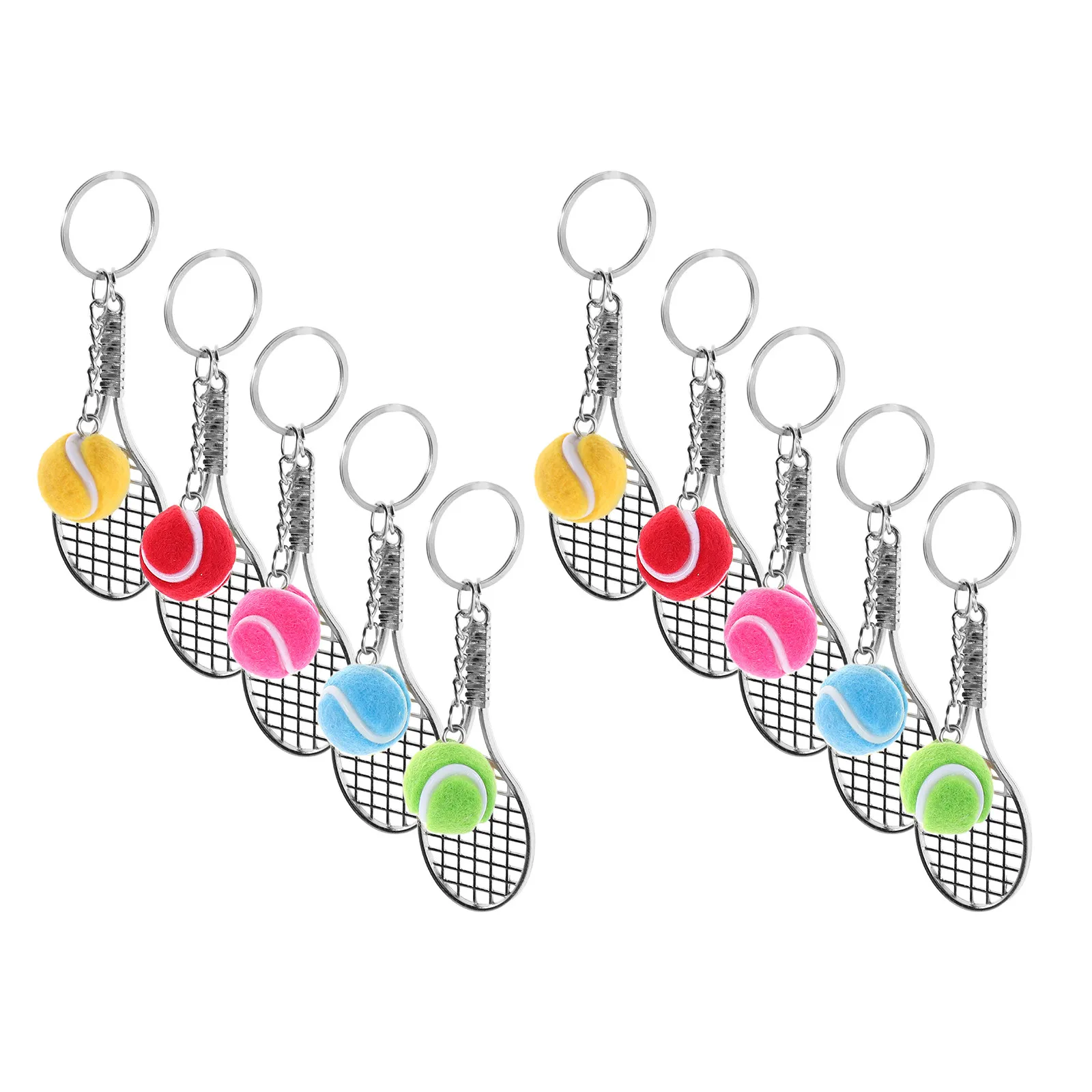 10Pcs Tennis Racket Keychain Set Sporty Lightweight Wear-Resistant Keyring for Tennis Fans Bag Charms Backpack Pendants Team
10Pcs Tennis Racket Keychain Set Sporty Lightweight Wear-Resistant Keyring for Tennis Fans Bag Charms Backpack Pendants Team