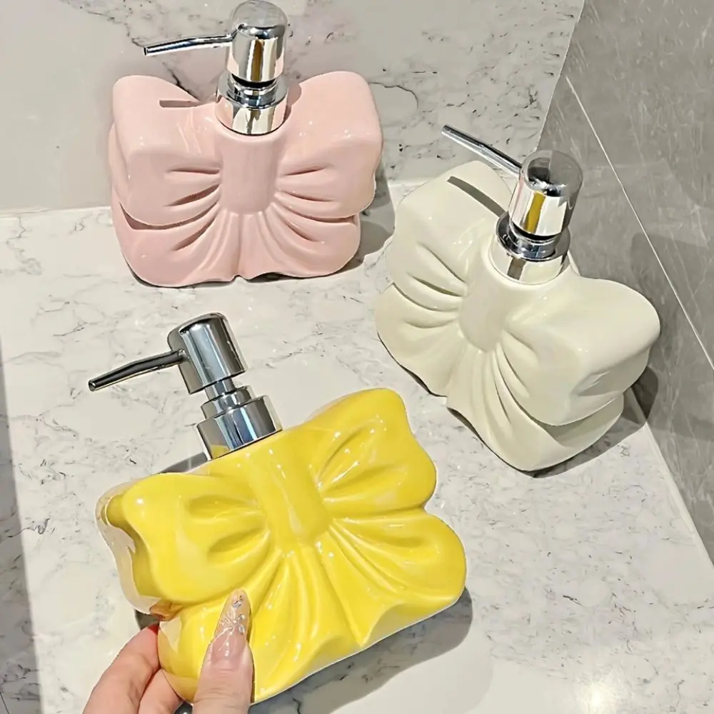 360ML Body Wash Bottle Ceramic Press Pump Liquid Soap Dispenser Empty Bottle Bowknot Shaped Emulsion Bottle Hotel
360ML Body Wash Bottle Ceramic Press Pump Liquid Soap Dispenser Empty Bottle Bowknot Shaped Emulsion Bottle Hotel