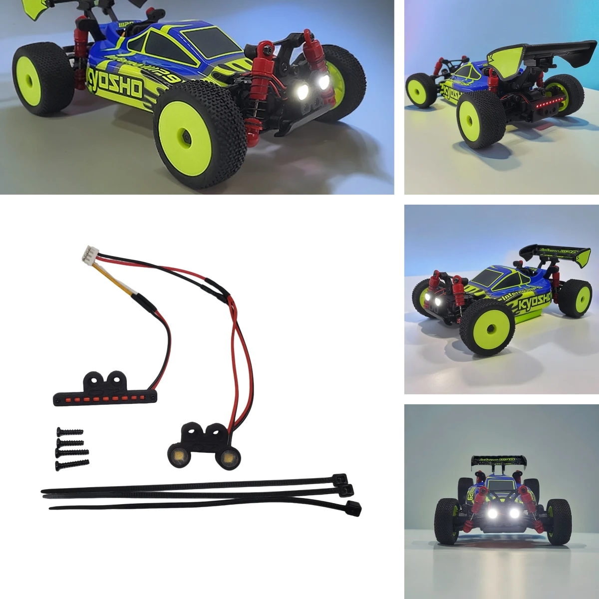 Front and Rear LED Light Set Spotlight Headlight Tail Light , for Kyosho MP9 TKI miniz buggy 1/24 Electric Buggy 32093
Front and Rear LED Light Set Spotlight Headlight Tail Light , for Kyosho MP9 TKI miniz buggy 1/24 Electric Buggy 32093