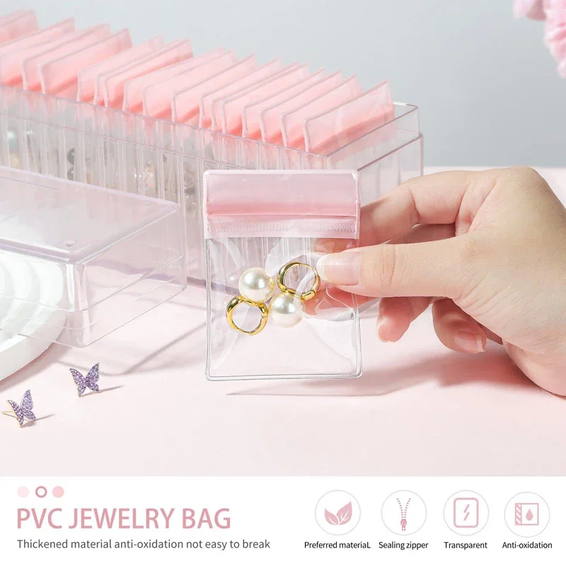 Portable Acrylic Jewelry Box with 20 Anti-Oxidizing Sealed Bags Travel Jewelry Organizer for Earrings Daily Use Storage Case
Portable Acrylic Jewelry Box with 20 Anti-Oxidizing Sealed Bags Travel Jewelry Organizer for Earrings Daily Use Storage Case