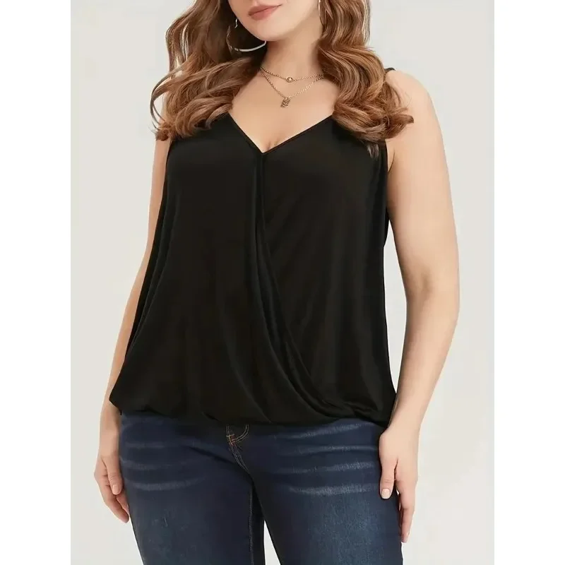 Women's Fashion Plus Size 1XL-5XL Summer V Neck Solid Cross Connection Tank Top Ladies Casual Sleeveless Top
Women's Fashion Plus Size 1XL-5XL Summer V Neck Solid Cross Connection Tank Top Ladies Casual Sleeveless Top