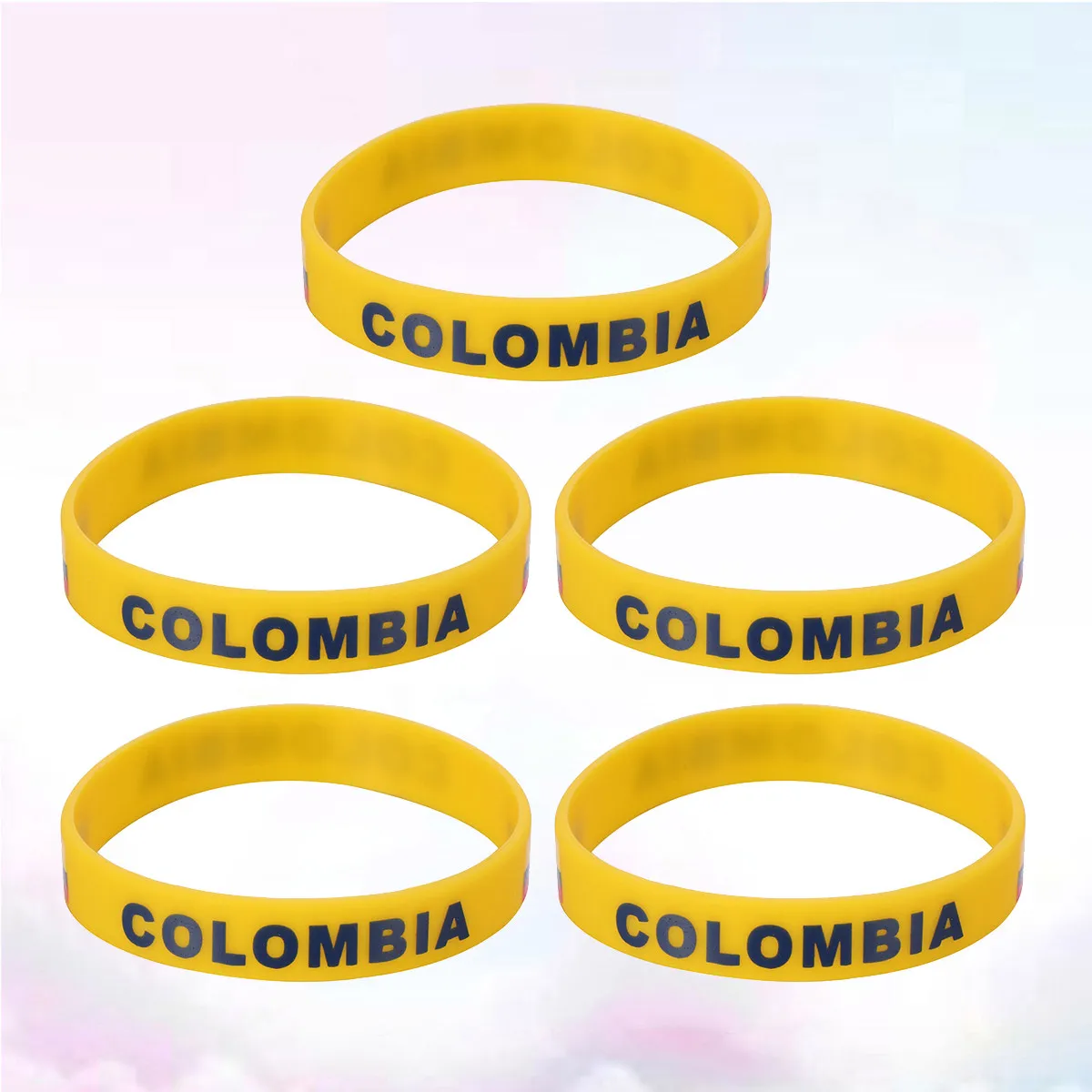 5Pcs Silicone Country Wristband Durable Soft Comfortable One Size Fits Most Sports Game Football Match Cheer Bracelet
5Pcs Silicone Country Wristband Durable Soft Comfortable One Size Fits Most Sports Game Football Match Cheer Bracelet